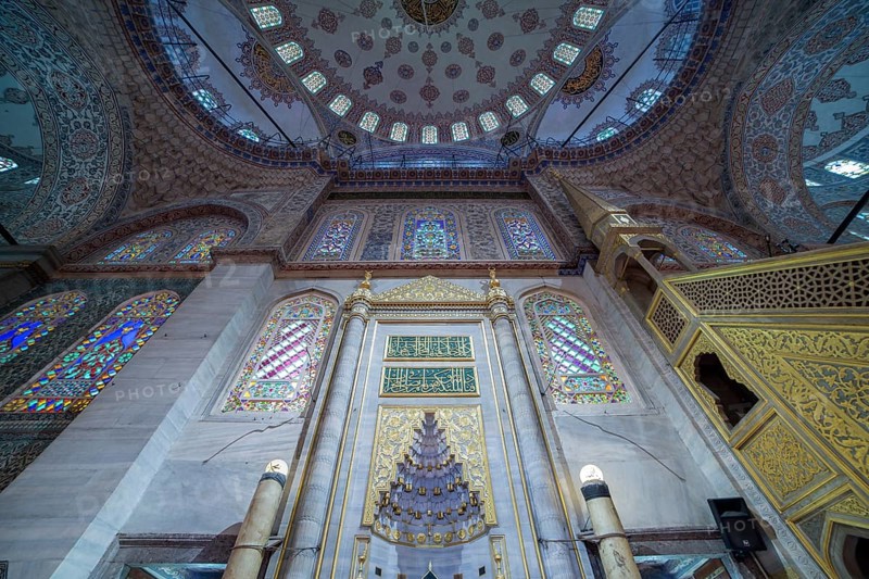 Interior view of the blue mosque