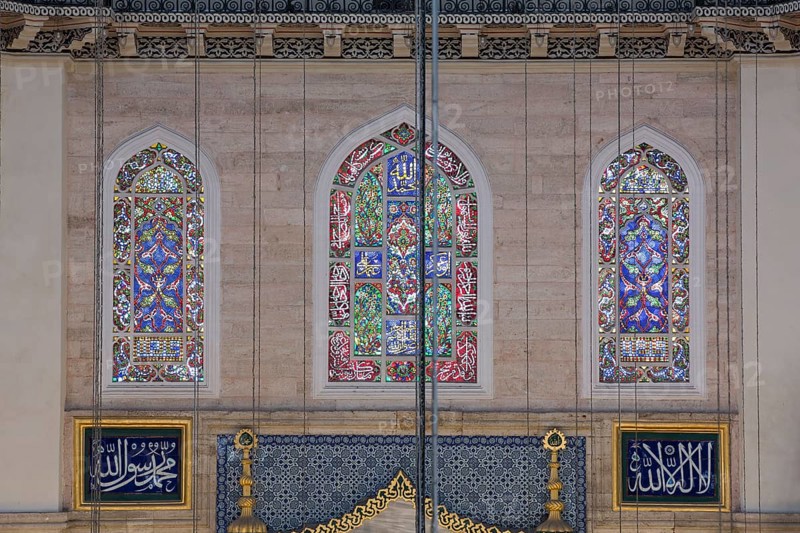 Interior view of the Suleymaniye Mosque