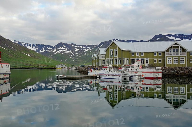 Building reflected in the water