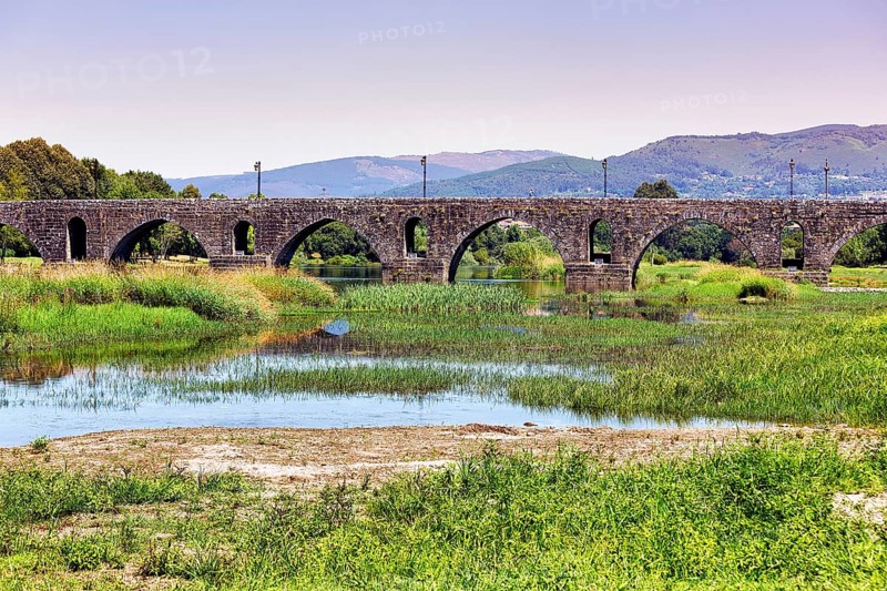 Roman bridge over the river Lima