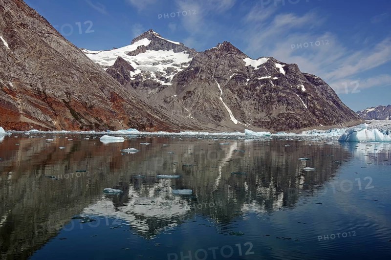 Fjord with drift ice