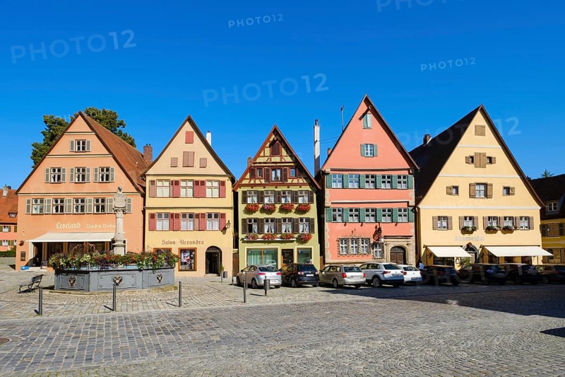 Gabled houses on Altrathausplatz in the historic old town