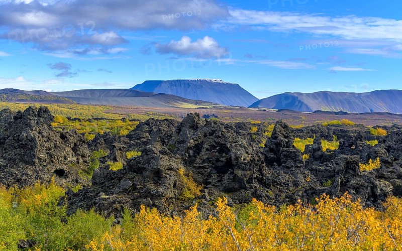 Dimmuborgir lava field and Tuffring Ludent