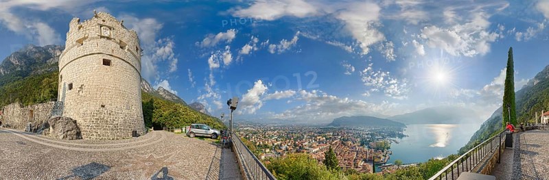 360 panoramic view on the Bastione antico with Torre di guardia del 500