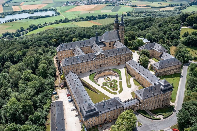 Aerial view of Banz Monastery