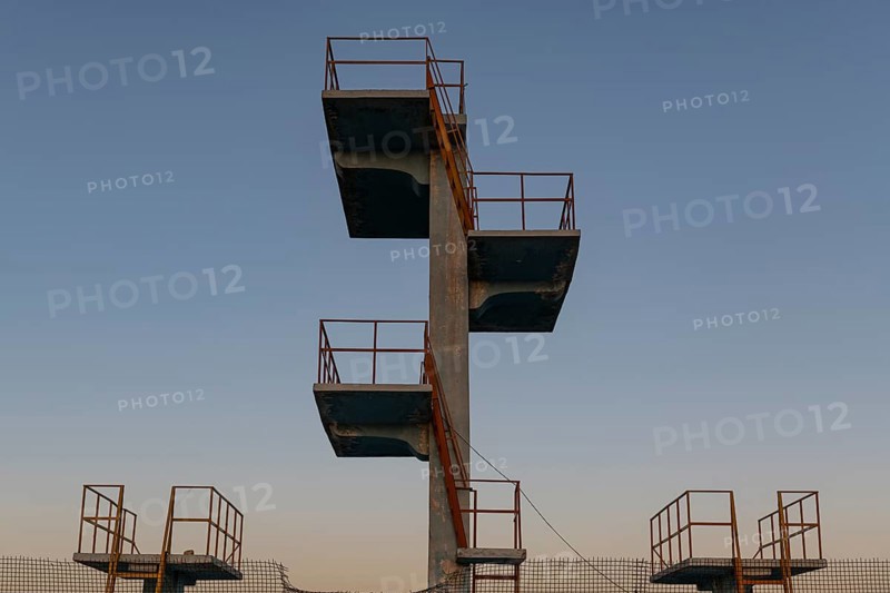Former swimming pool where the Taliban were hanging their prisoners