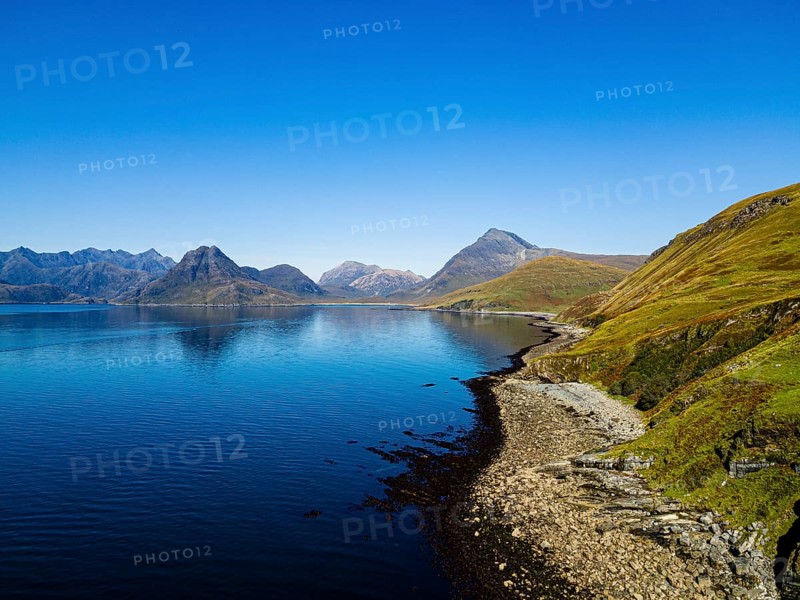 Aerial of the Black Cuillin ridge