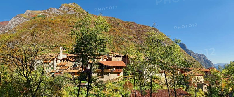 Small idyllic mountain village