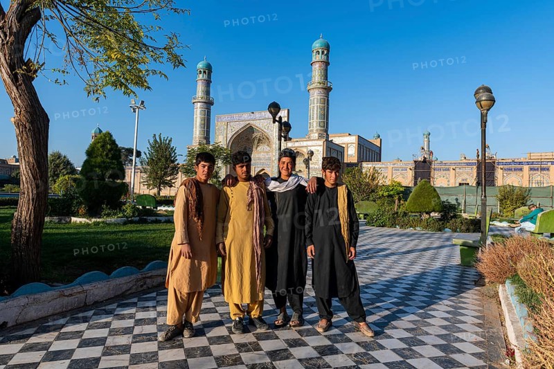 Young boys in the great Mosque of Herat