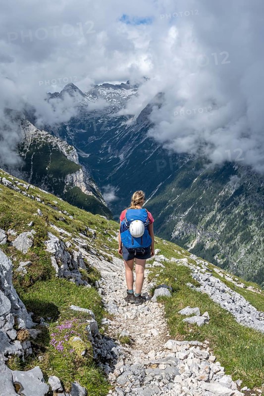 Hiker on a hiking trail