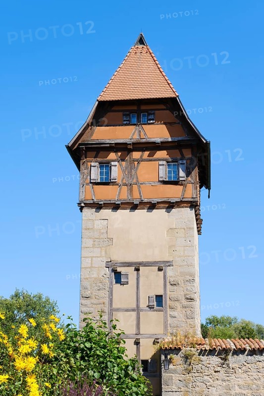 Baeuerlinsturm on the city wall in the historic old town