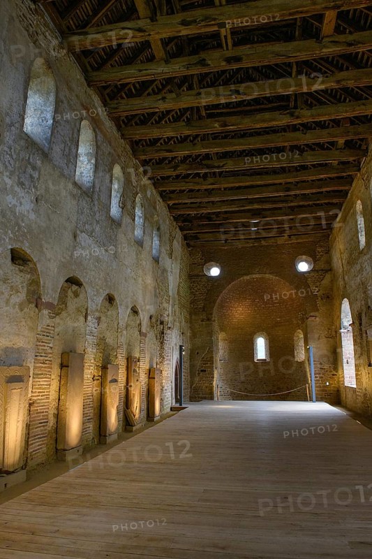 View of historic nave of Einhardsbasilika