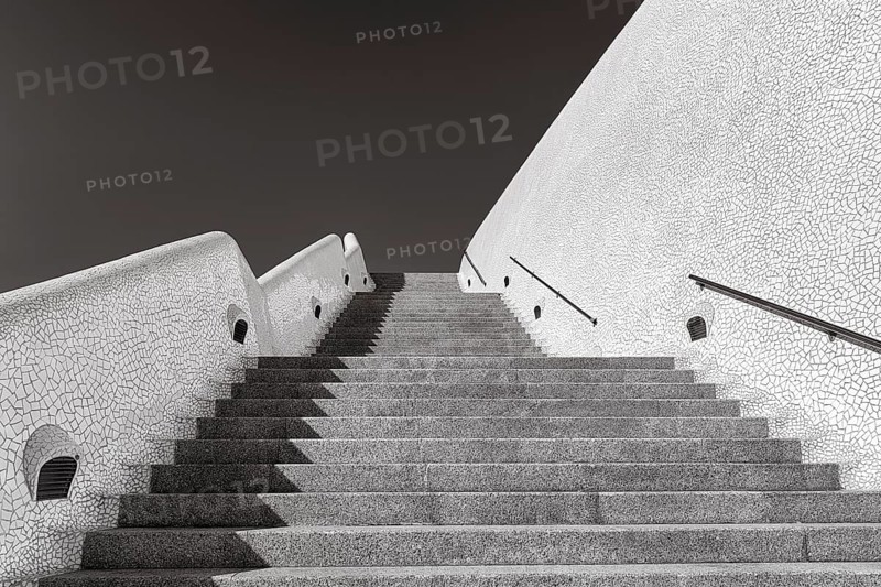 Exterior staircase at the Auditorio de Tenerife concert hall