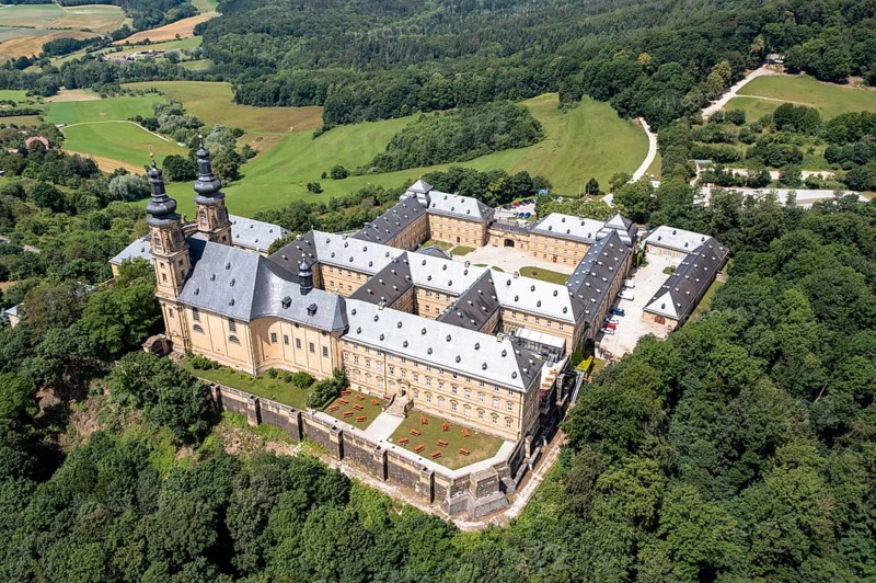 Aerial view of Banz Monastery