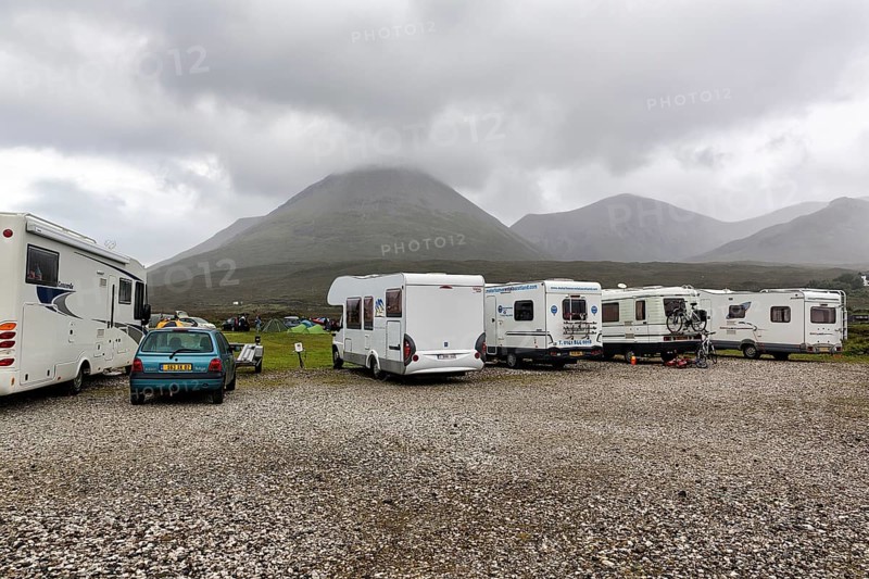 Campervans on a pitch