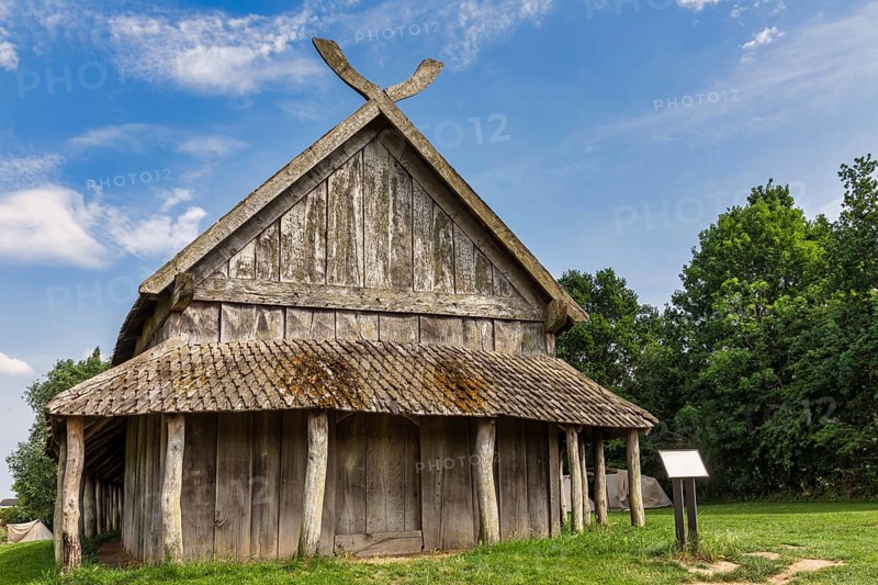 The reconstructed Viking longhouse at Trelleborg