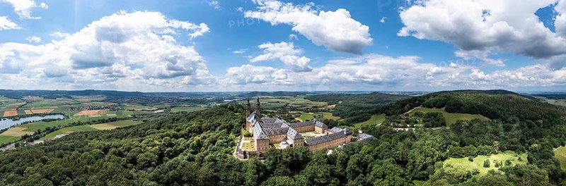 Aerial view of Banz Monastery