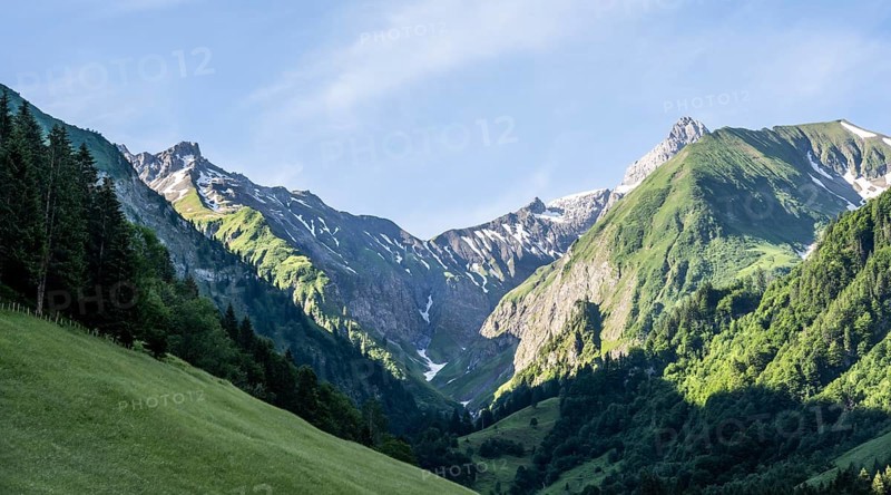 View of mountain landscape from Spielmansau