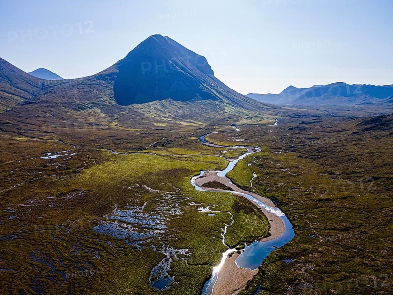 Aerial of the Black Cuillin ridge