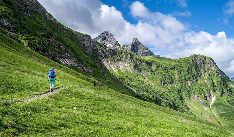 Hiker on a hiking trail