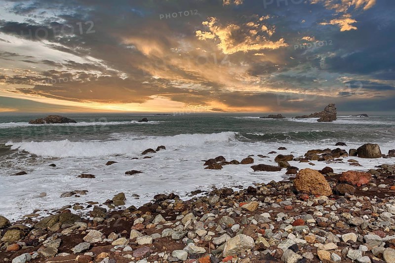Atlantic coast with lava rock