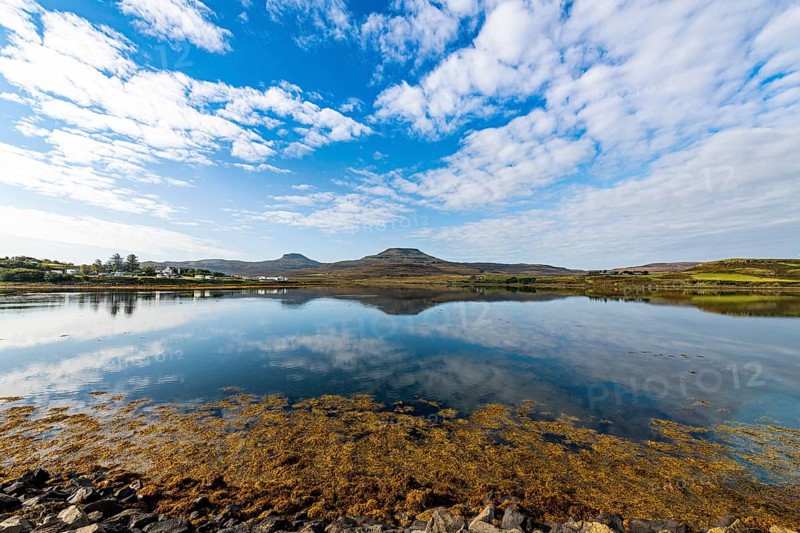 Water reflections on lake Dunvegan