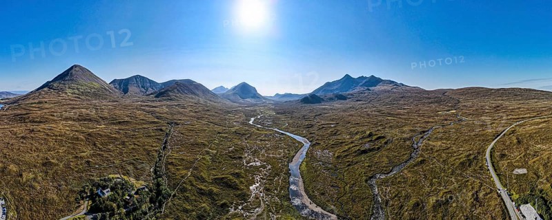 Aerial of the Black Cuillin ridge