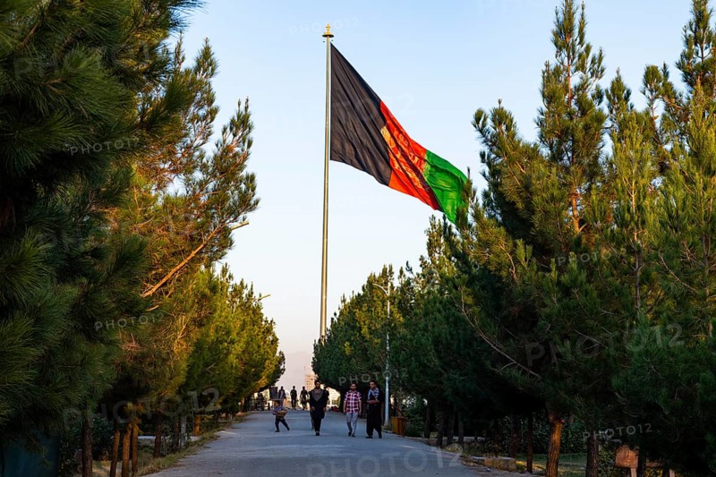 Giant flag over Kabul