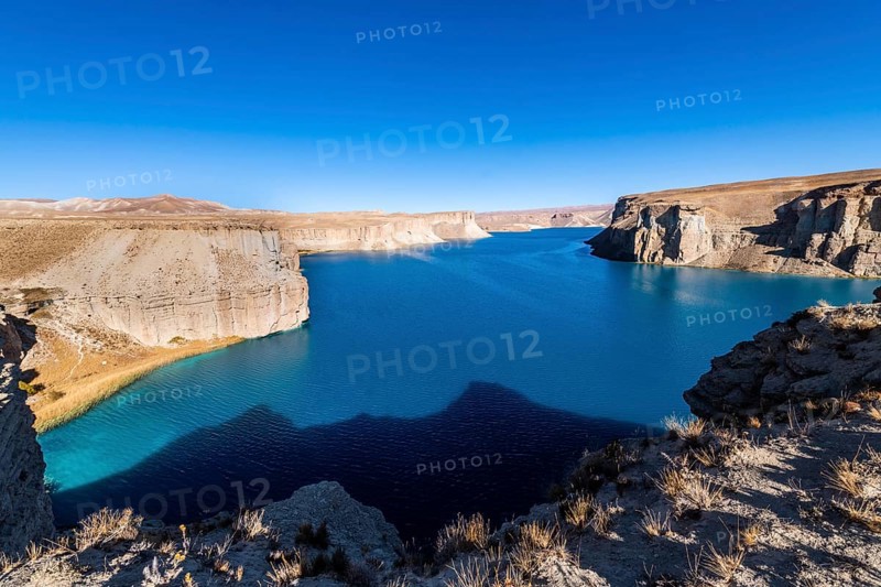 Overlook over the deep blue lakes of the Unesco National Park