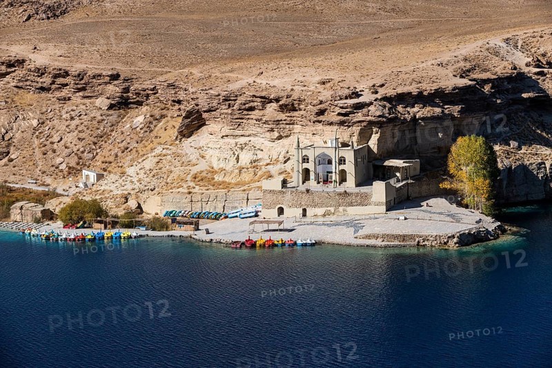 Overlook over the deep blue lakes of the Unesco National Park
