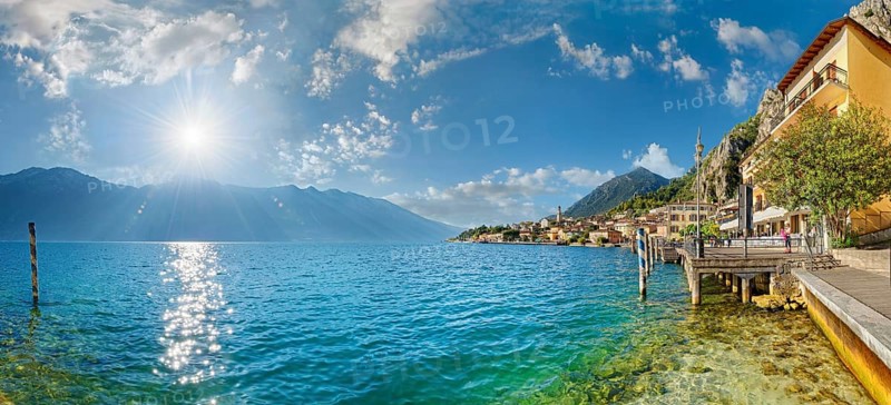 Idyllic fishing village on the western shore of Lake Garda