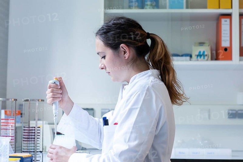 Young laboratory assistant