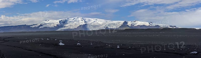 View to Vatnajoekull from Diamond Beach