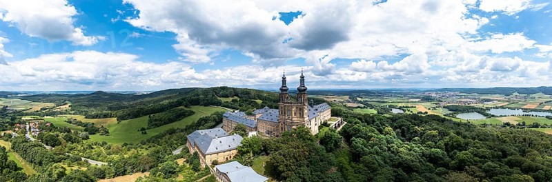 Aerial view of Banz Monastery
