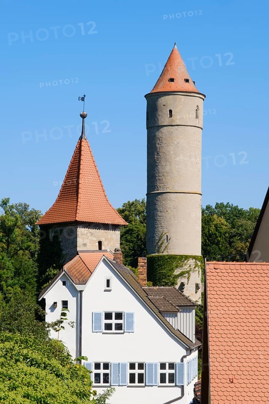 Green Tower and Three Kings Tower in the historic old town