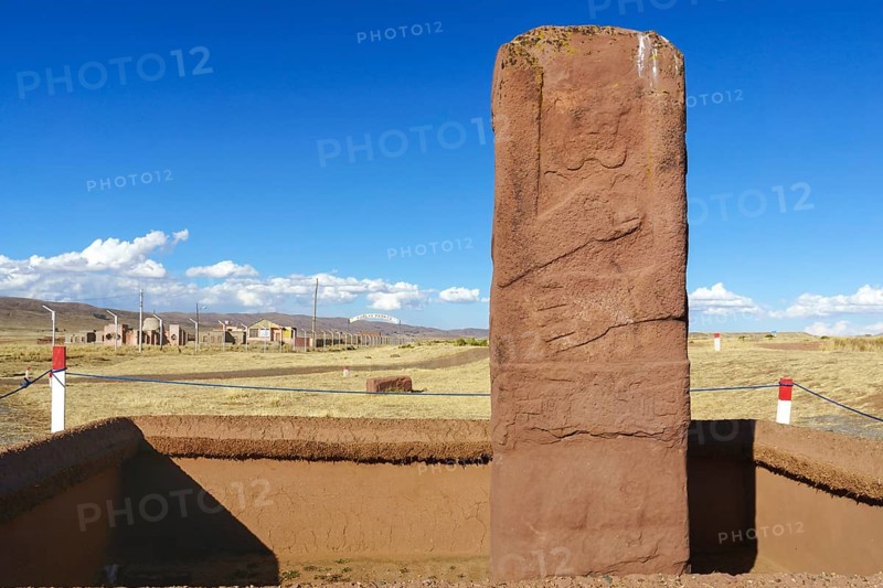 Heavily weathered monolith of the pre-Inca period