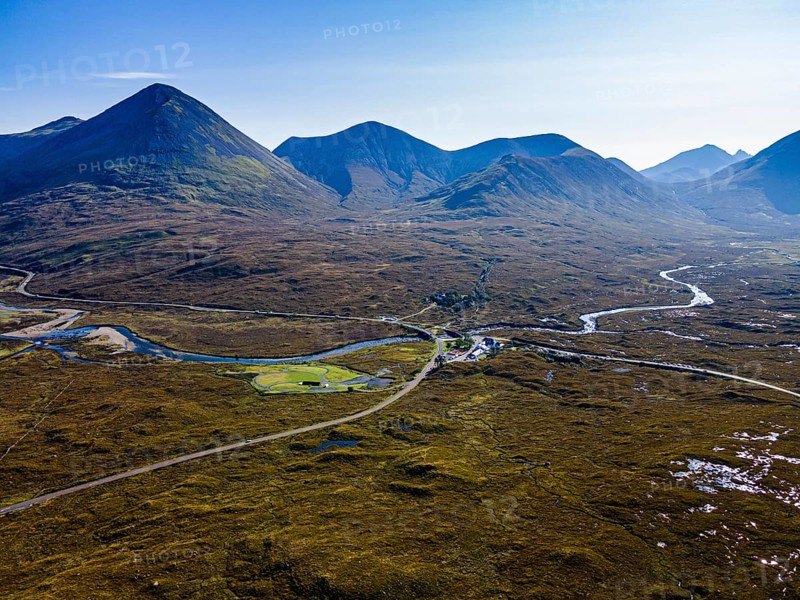 Aerial of the Black Cuillin ridge