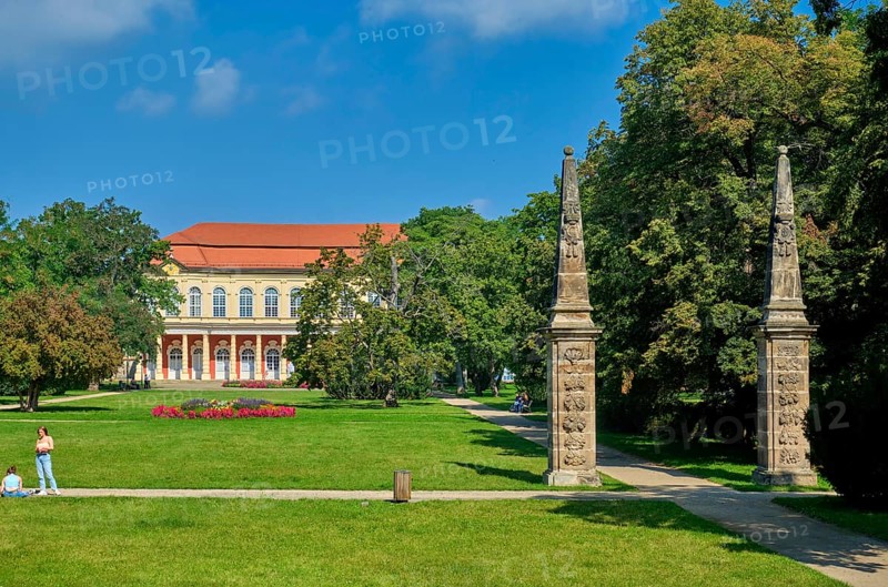 Merseburg Palace Garden with Obelisk and Palace Garden Salon