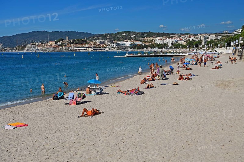Beach and bay of Cannes