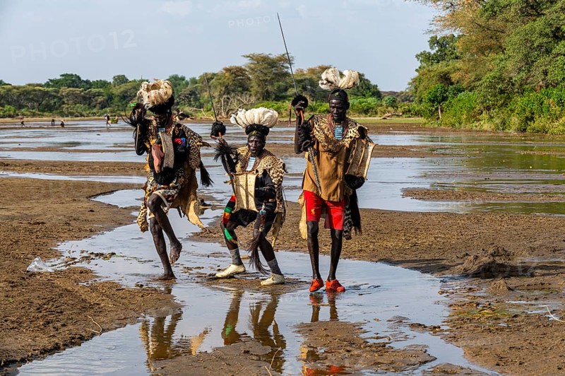 Men from the Toposa tribe