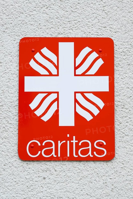 Sign and logo Caritas