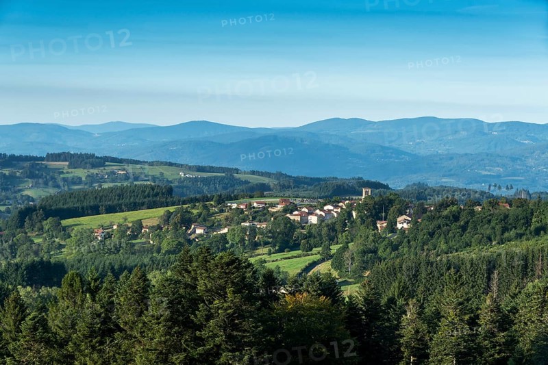 Saint-Amant-Roche-Savine village located in the Livradois-Forez regional natural park