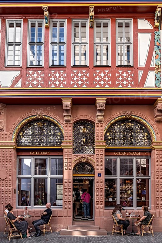 Reconstructed Renaissance half-timbered house