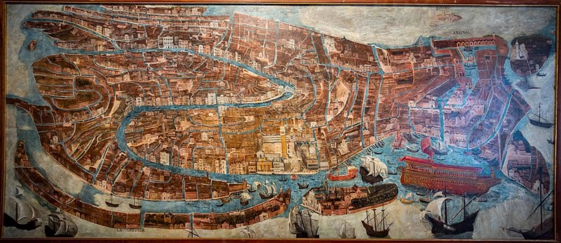 Antique drawing of Venice