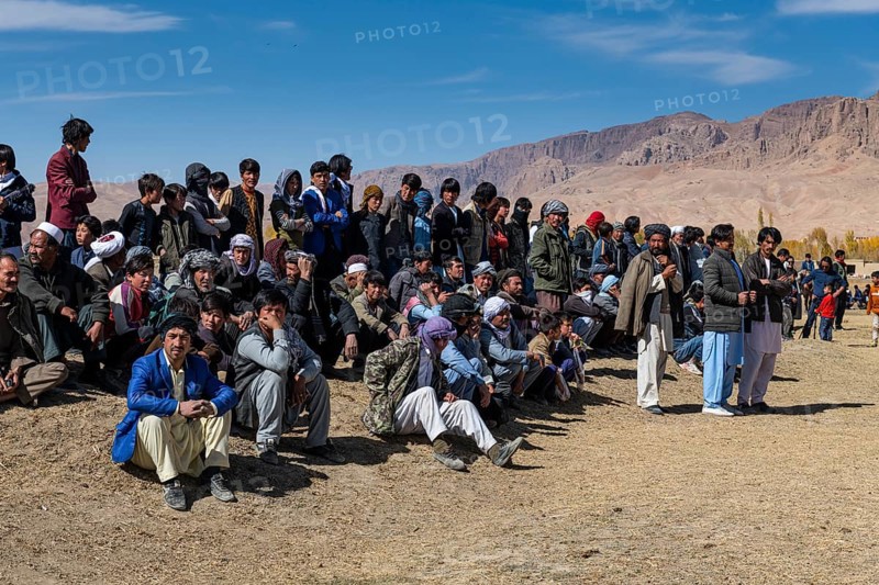 Spectators at traditional Buzkashi game
