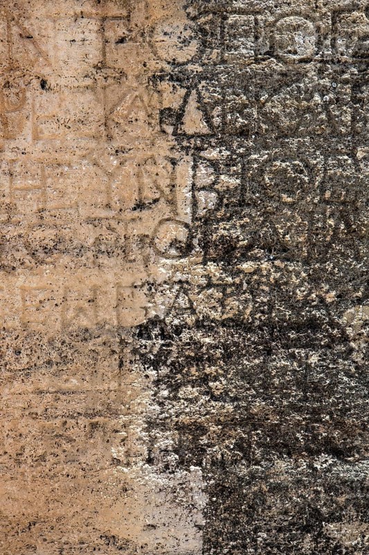 Writing on a tomb in the northern necropolis of Hierapolis
