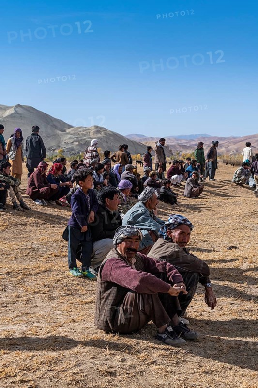 Spectators at traditional Buzkashi game