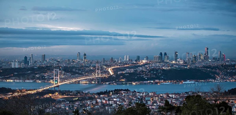 Bosphorus and Bridge by Night