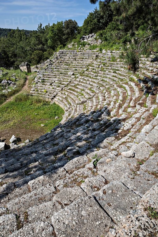 Theatre of Phaselis in the city of Antalya in Turkey