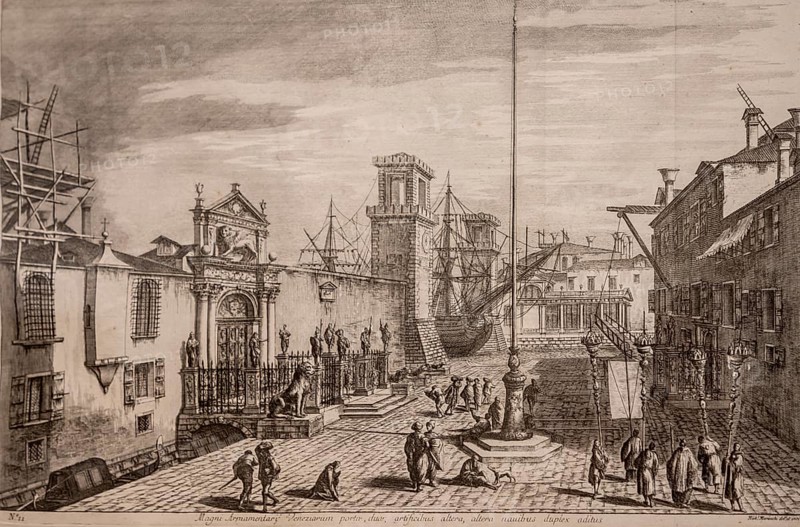 Antique drawing of Venice